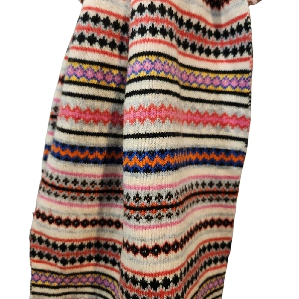 NWT GAP MERINO WOOL BLEND MULTICOLOR FAIR ISLE SCARF UNISEX